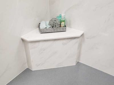 Corner Shower Bench Installation