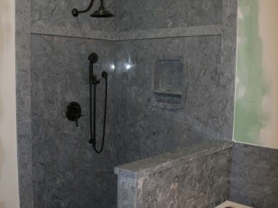 French Gray Pearl Shower Tub Combo 2